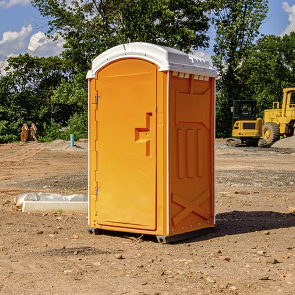 how often are the porta potties cleaned and serviced during a rental period in Albin WY